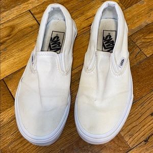 white slip on vans